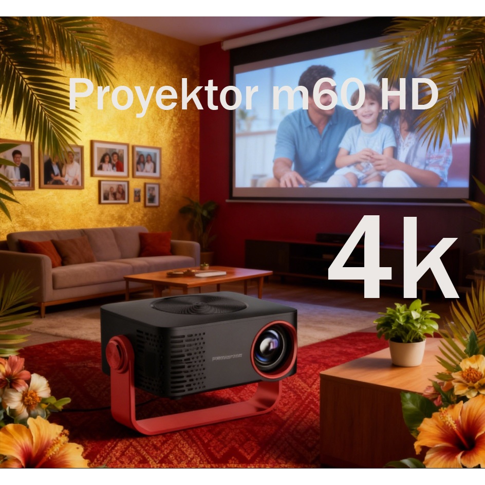 Goojodoq Proyektor Profesional Android 4k Wifi Full Hd 1080p 15500lm Suporta Android Sincronizando a