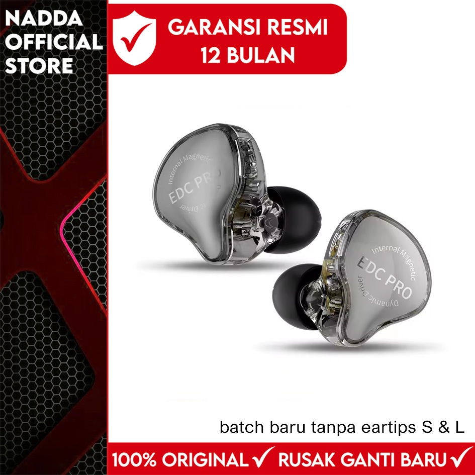 KZ EDC Pro Dynamic Driver In-Ear Earphone dengan Mikrofon