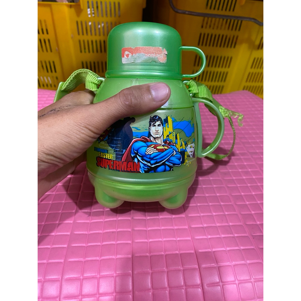PL Botol Minum Technoplast Karakter Superman Anak-anak Hijau 770 ml