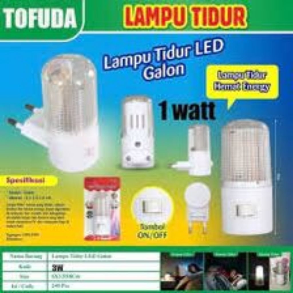 Lampu tidur ATN 4 led TOFUDA