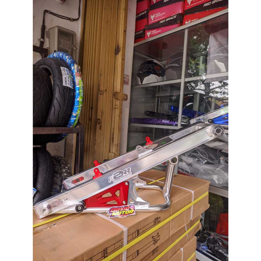 SWING ARM K2R K2RR KAWAHARA RACING SILVER MERAH NINJA R SS ORIGINAL