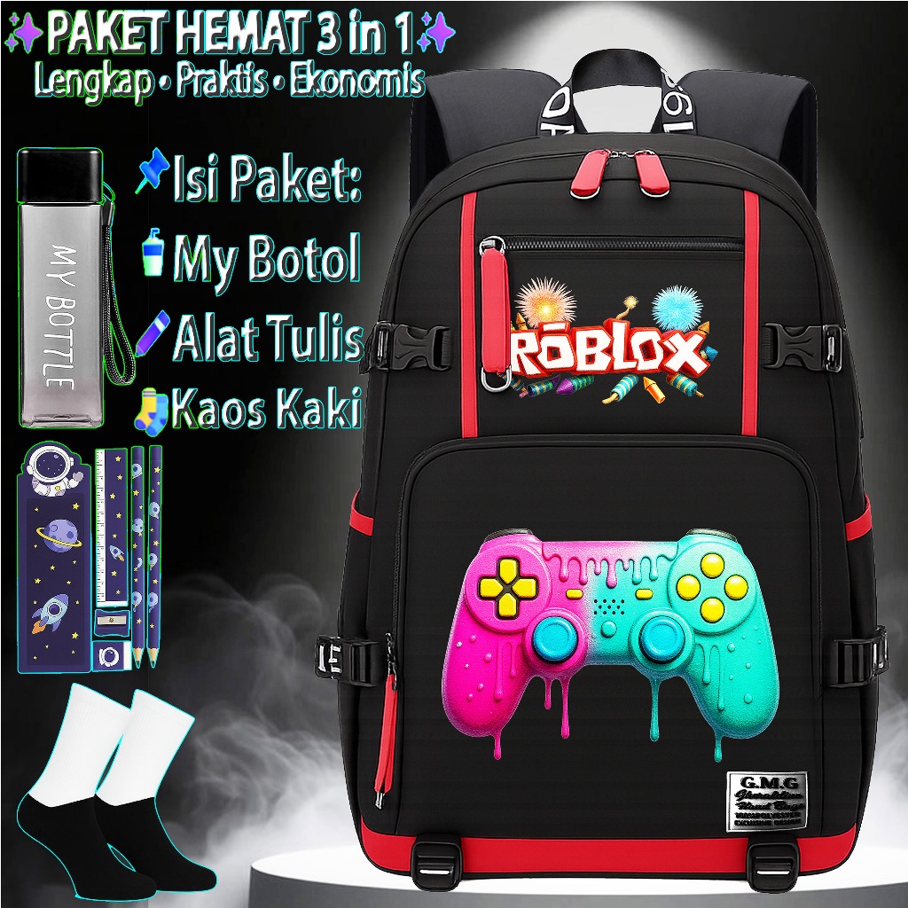Tas Sekolah Anak Laki Laki SD Tas Anak Laki Laki Roblox Terbaru - Tas Sekolah Anak SMP