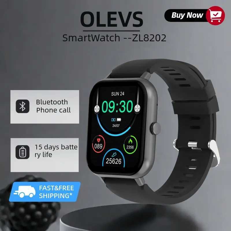 OLEVS Smartwatch Pria Wanita Original Anti Air Smartwatch Multifungsi Bluetooth Watch
