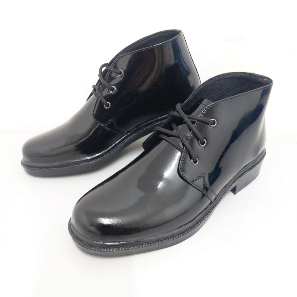 Sepatu Pdh Pantovel Pria Hitam Polos Tali 3 Premium