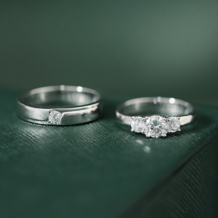 Spilla Jewelry Cincin Couple Perak AA-45 Cincin Tunangan Nikah