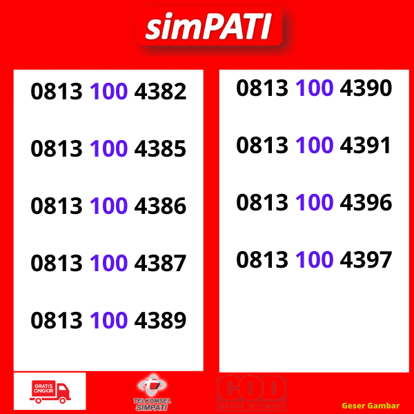 Nomor Cantik Simpati - Nomor Cantik Telkomsel - Simpati Cantik 4G
