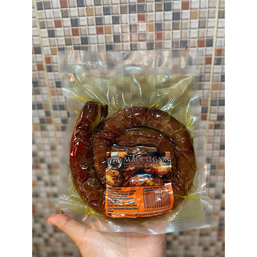 Made Legam Urutan Babi Asap 500gr / Sosis Bali / Sosis Asap / Sosis Tradisional / Sosis Premium / So
