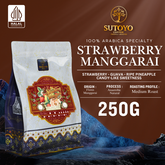 KOPI ARABIKA FLORES MANGGARAI STRAWBERRY NATURAL 250 GRAM