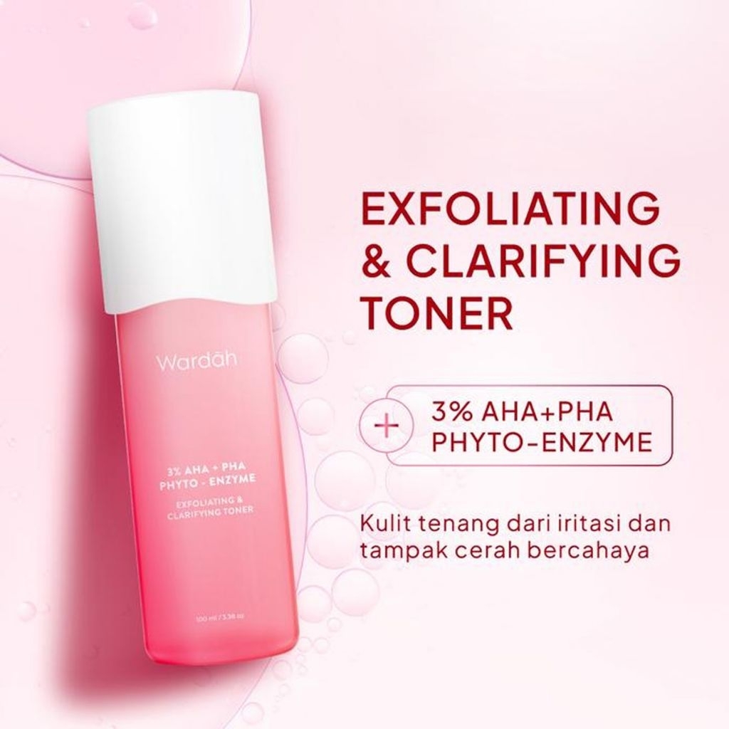 Wardah Exfoliating Toner AHA+PHA / Toner / Toner Wajah / Toner Exfoliating