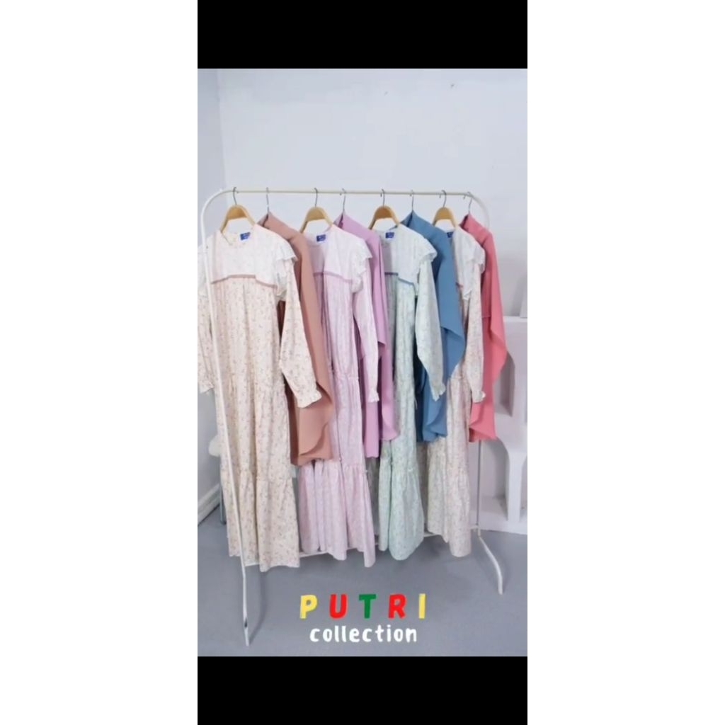 Gamis katun renda dada