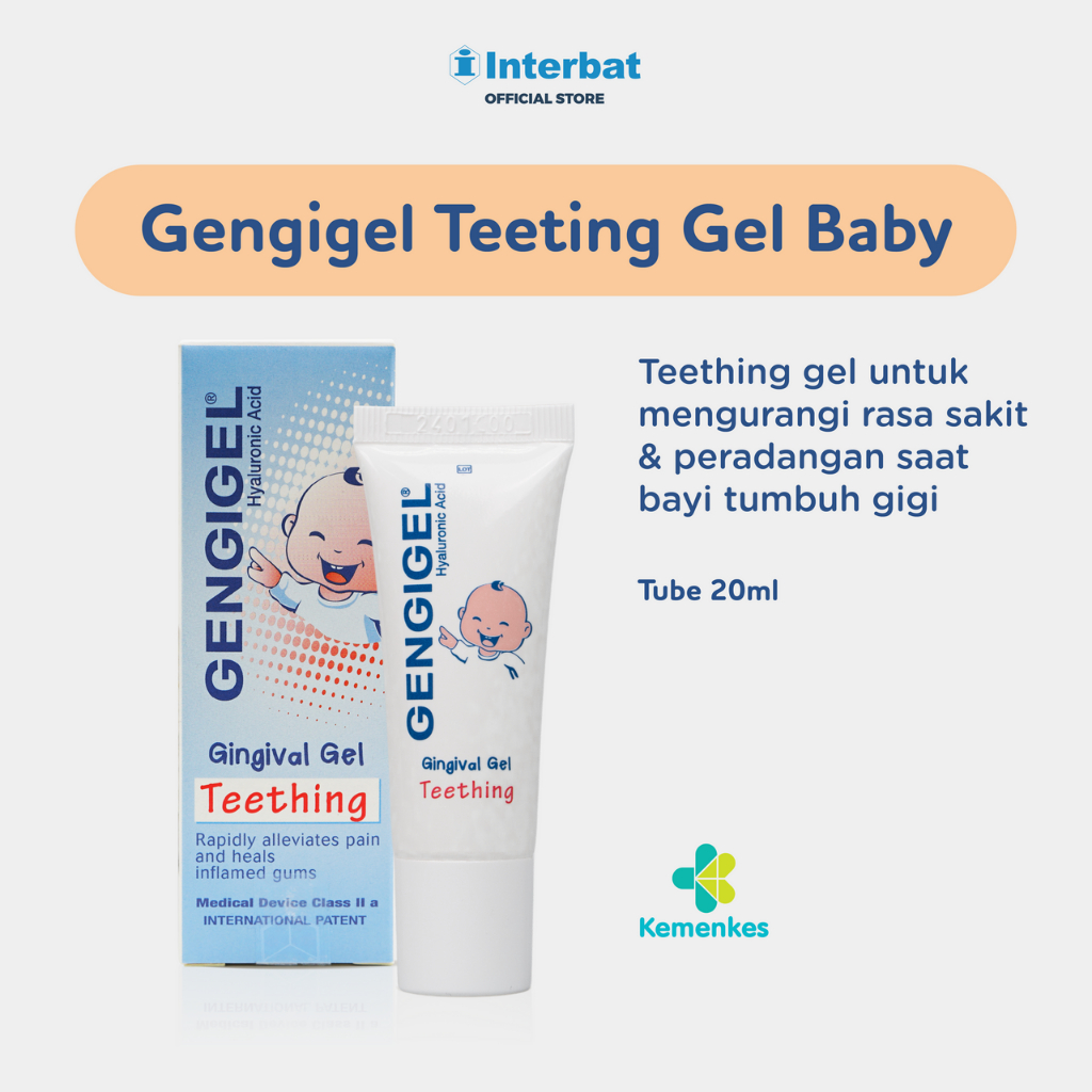 Gengigel Baby Teething Gel 20ml - Mengurangi Rasa Sakit dan Meredakan Peradangan Akibat Tumbuh Gigi 