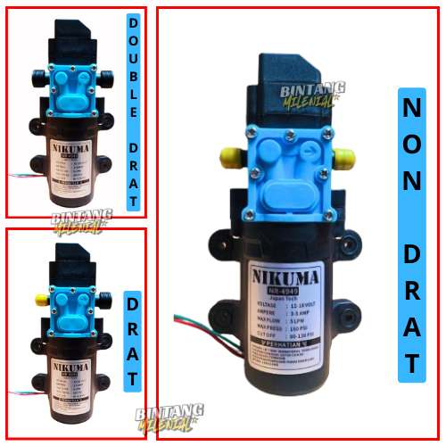 Pompa DC NIKUMA 4949 ORIGINAL Bisa Untuk Ganti Pompa Sprayer Gendong - Single Pump Tekanan MAKSIMAL 