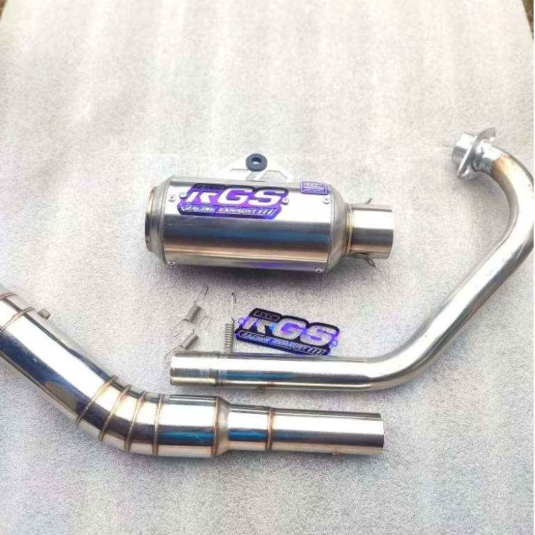 Knalpot racing original RGS type RCB saringan setengah dan borboran buat vixion satria cbr sonic tig