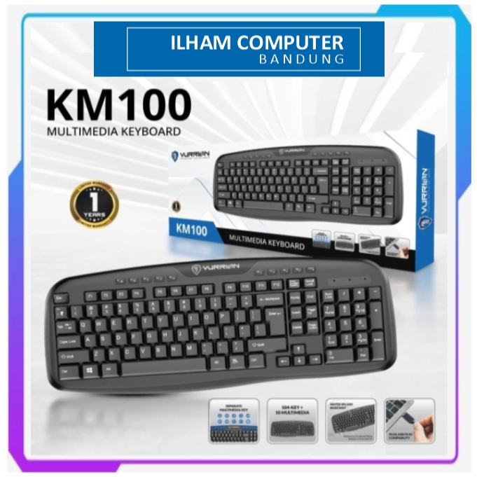 KEYBOARD VURRION MULTIMEDIA KM100