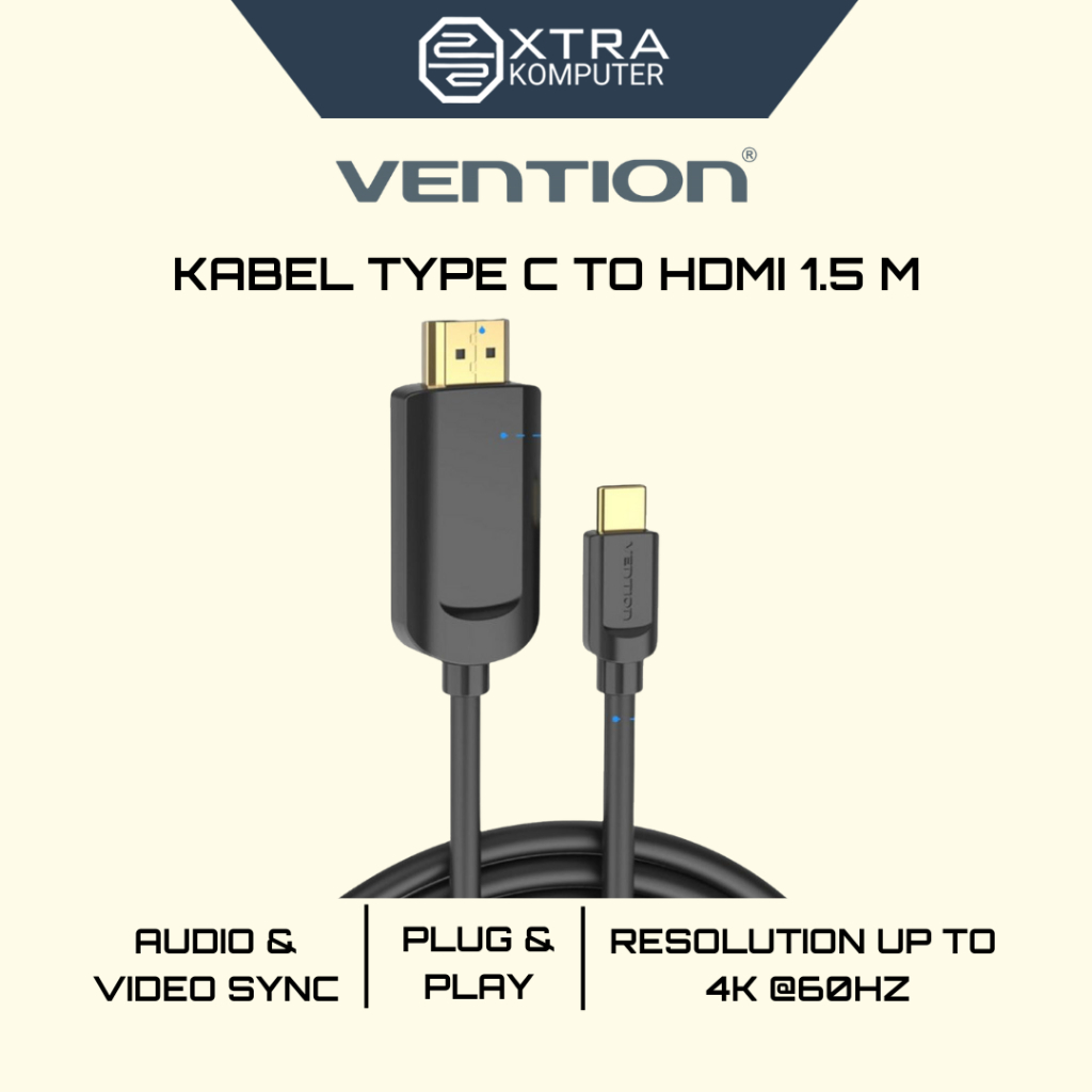 Vention Kabel USB Type C to HDMI Thunderbolt Cable - CGU 4K, 1,5 Meter