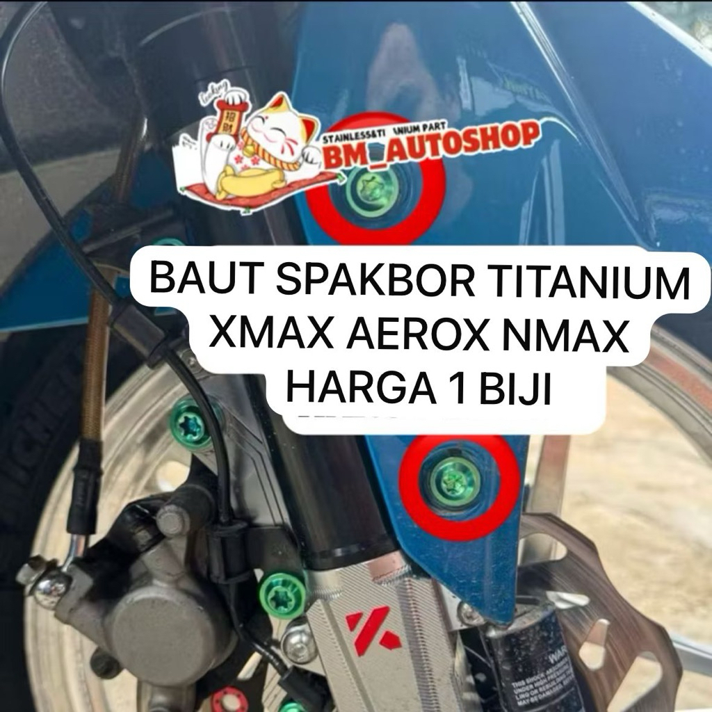 (TITANIUM)BAUT SPAKBOR XMAX NMAX AEROX TITANIUM
