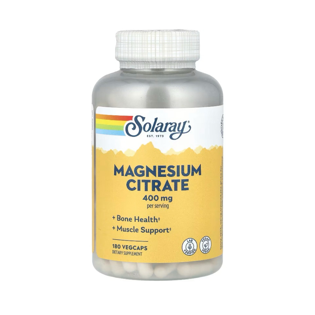 SOLARAY MAGNESIUM CITRATE 400 MG 180 VEGCAPS