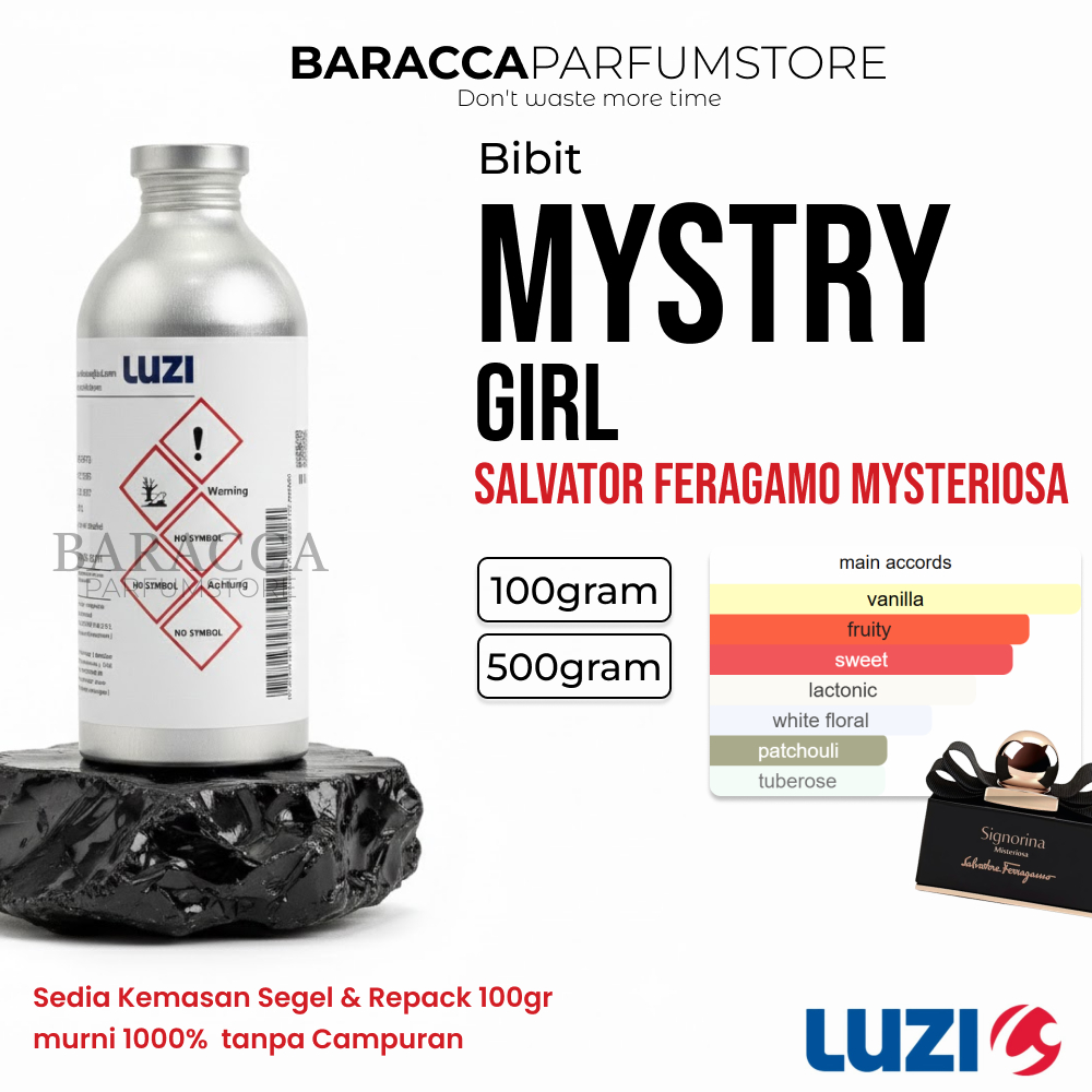 LUZI MYSTERY GIRL - BIBIT PARFUM SIGNORINA MYSTERIOSA - SEGEL & REPACK 100G