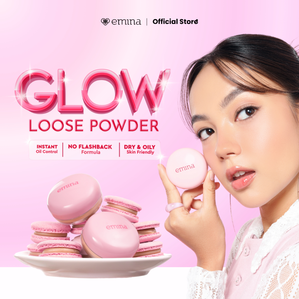 New! Emina Glowfixer Blur Powder - Bedak Tabur Makeup dengan Hasil Flawless dan Hydrating Barrier Me