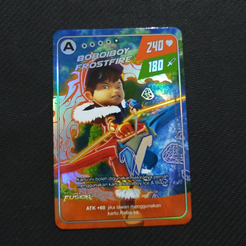 [BACA DESKRIPSI] Boboiboy Monsta Galaxy Card Boboiboy Frostfire Merah Dari Pek Fusion