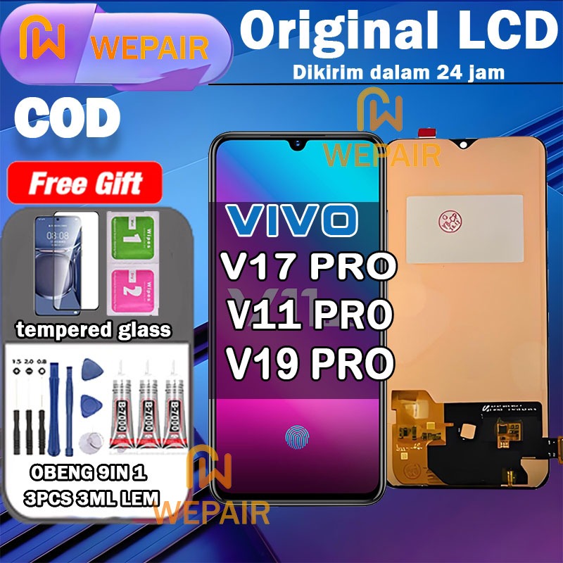 [Original ]LCD VIVO V11PRO(1804)/V17PRO/V19PRO  Fullset Komplit ori asli WEPAlR+Ready stock+Garansi 