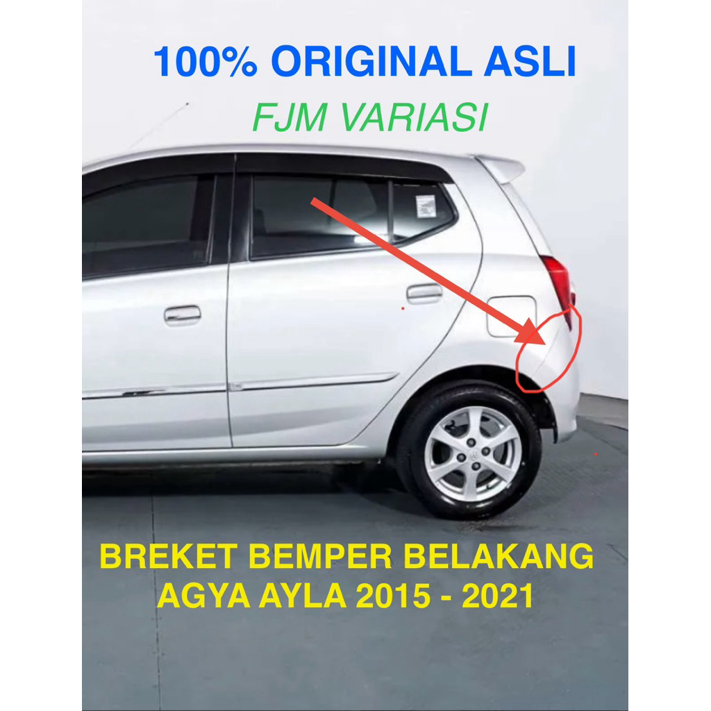 BRACKER BREKET DUDUKAN BEMPER BUMPER BELAKANG SEMUA MOBIL TOYOTA AGYA E G TRD TRDS S DAIHATSU AYLA R