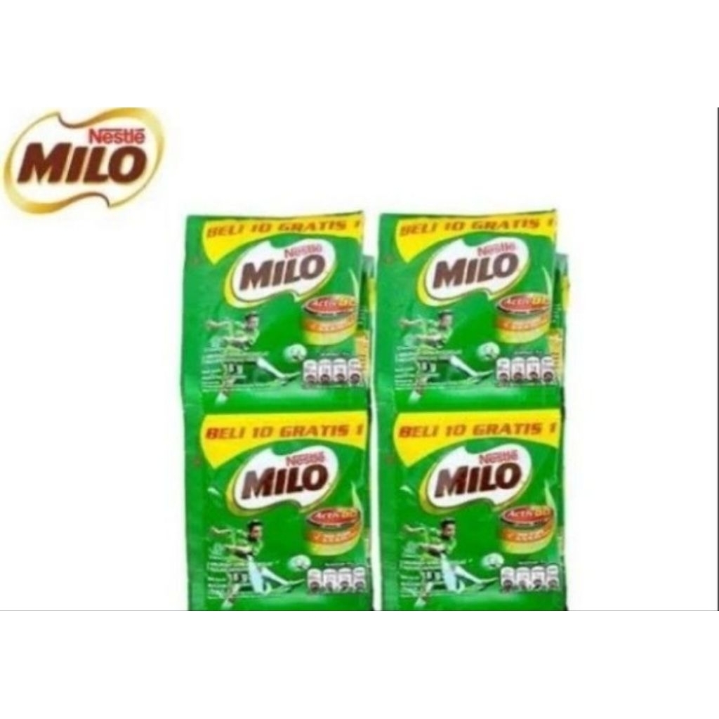 MILO 1 renceng isi 10 sachet 22 gram