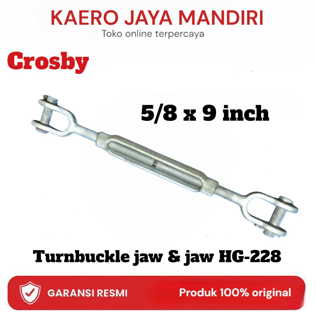 Turnbuckle Jaw & Jaw HG-228 5/8x9 Inch Original crosby USA High Quality
