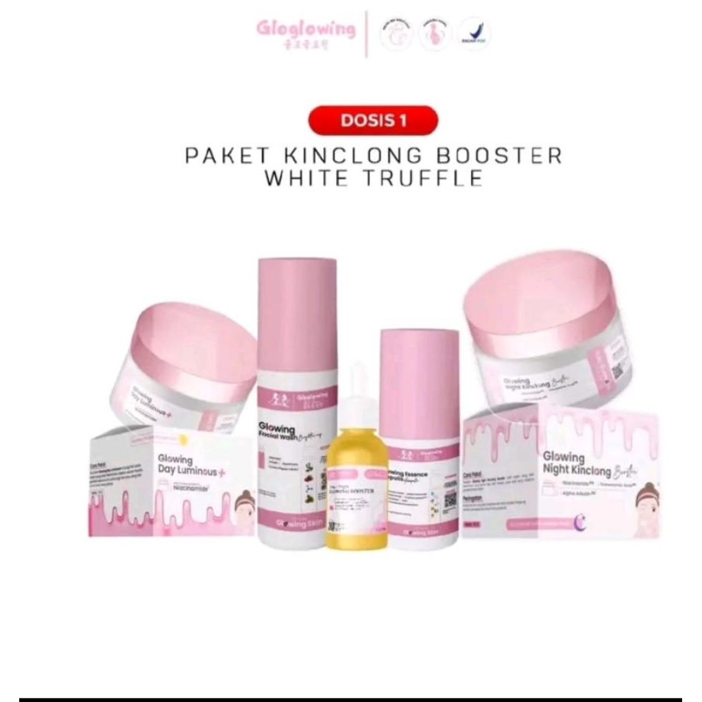 Gloglowing Skincare 5 Paket Lengkap Dosis 2 Skincare