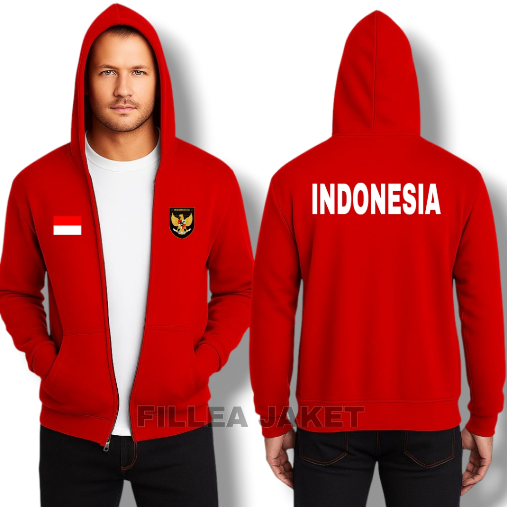Jacket Hoodie Resleting dan jumper logo Timnas garuda Indonesia keren | Jacket Hoodie zipper dan jum