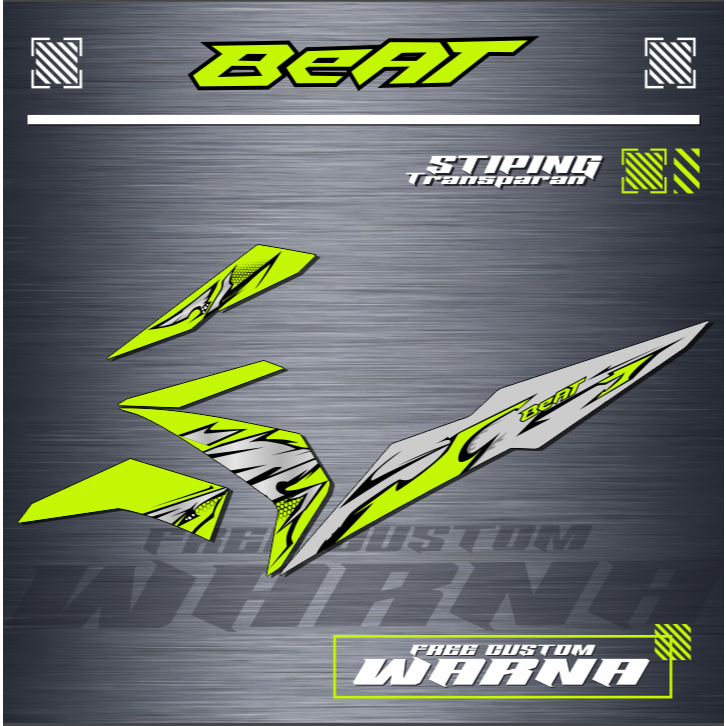 Striping Transparan Beat New 2016-2019 Stiker Variasi Beat ESP Striping Beat Transparan Varky