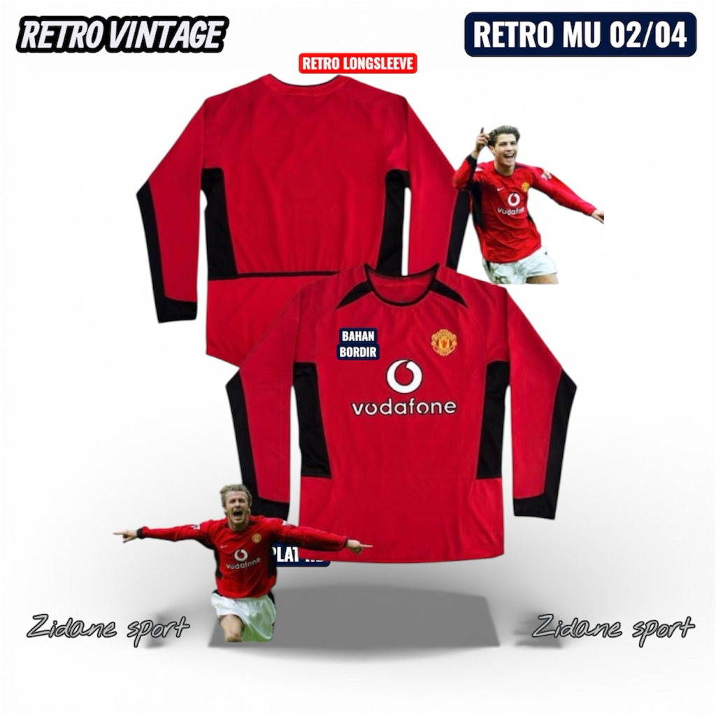 BAJU BOLA RETRO MU HOME 2004 - VINTAGE HIGH QUALITY
