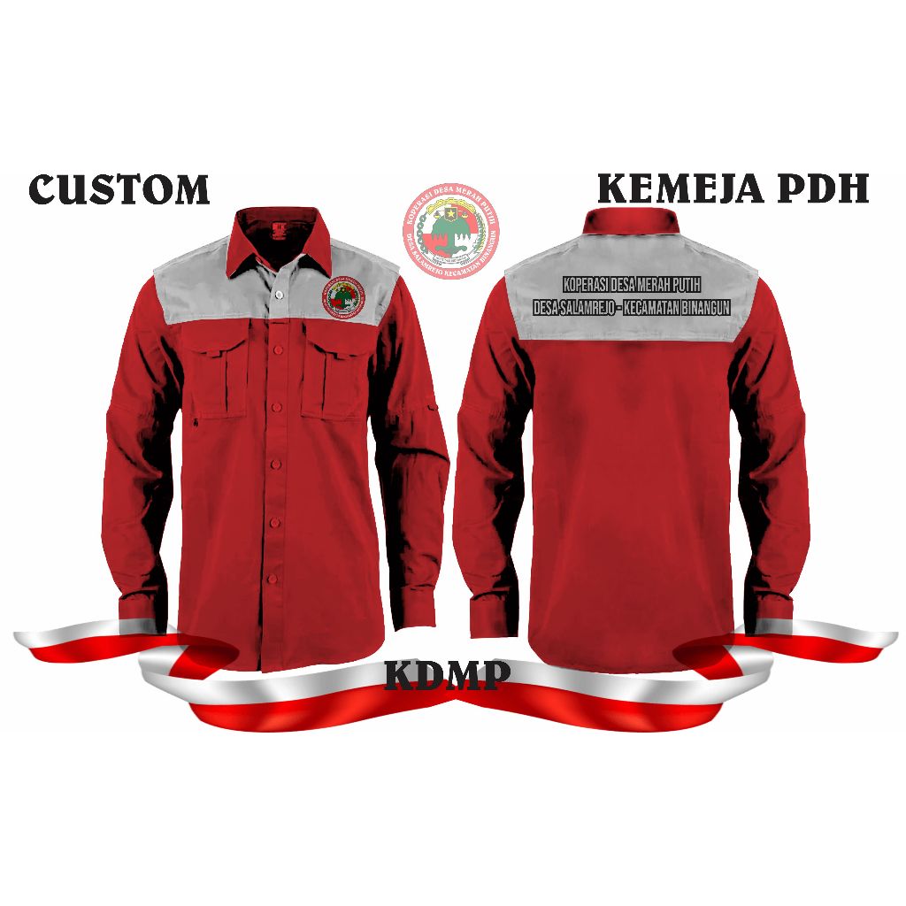 KOPERASI DESA MERAH KEMEJA KOPERASI DESA MERAH PUTIH KMP KEMEJA PDH KOPERASI MERAH PUTIH SERAGAM KOP