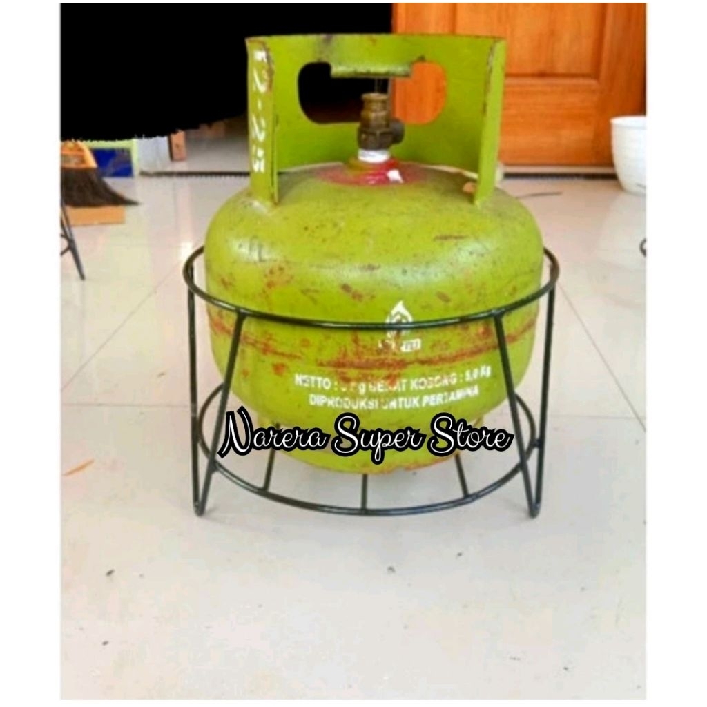 PO Rak Besi Gas Tabung 3 Kg Hijau Melon Rak Pot Tanaman Besi Standing Murah Ekonomis Pre-order