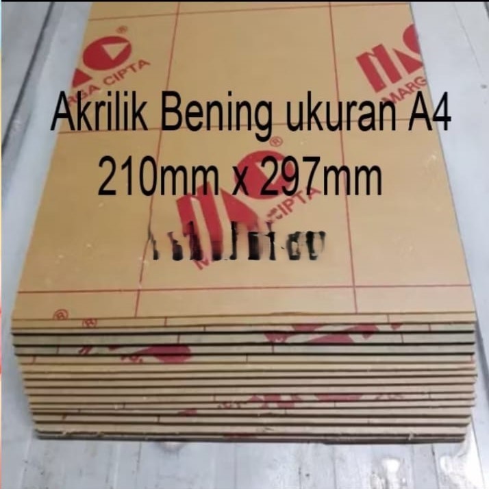 AKRILIK LEMBARAN 3MM Bening/ Akrilik Bening A4/A5/3mm Bening