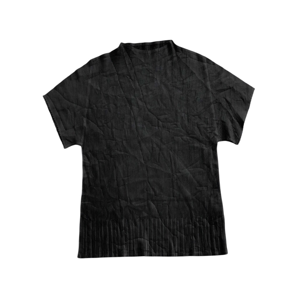 Pleatsme blouse shirt / pleated pleatsme blouse shirt / pleats please shirt