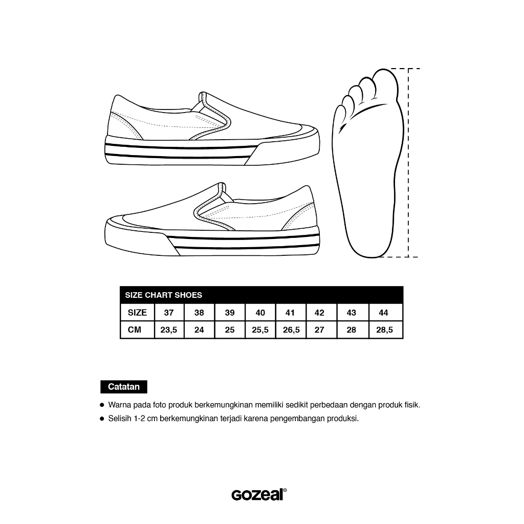 best deals gozeal sepatu slip on kanvas naoki nyaman