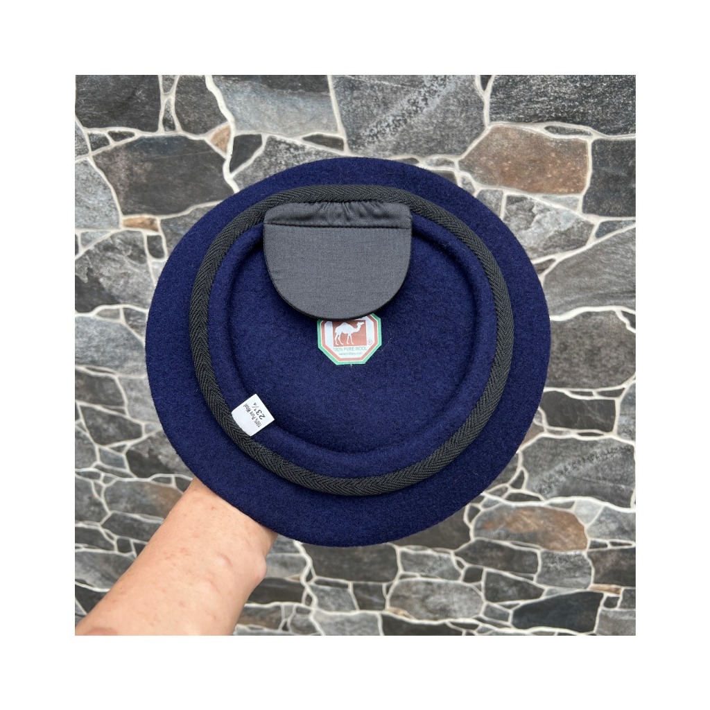 Baret Camel Wool TNI Original - Biru Brimob
