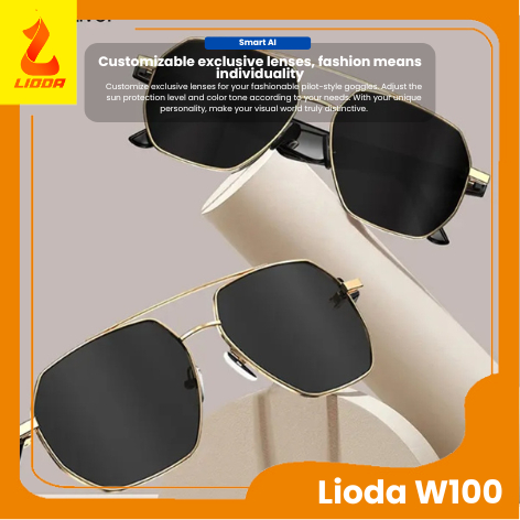 Lioda  AI Assistant Smart Glasses Wearable Headset with ChatGPT Real-time Translation BT Speaker Gla