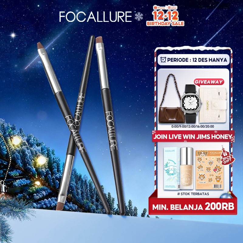 FOCALLURE 1pcs Eyeliner Brush  Eyebrow Brush