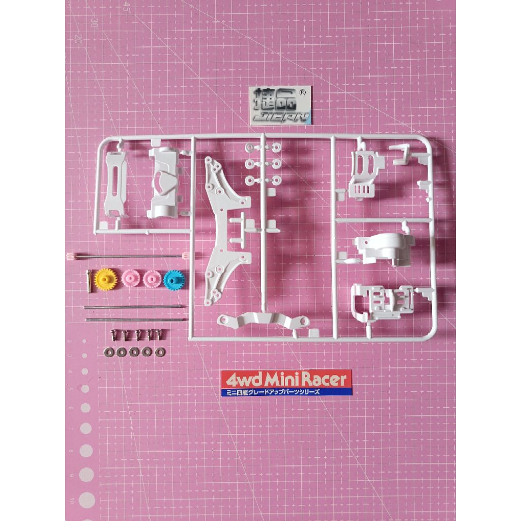 Gir Box Tamiya Chassis Tipe VZ RAYHAWK-GAMMA Warna Putih Doff Part Copotan Kit JIEPIN