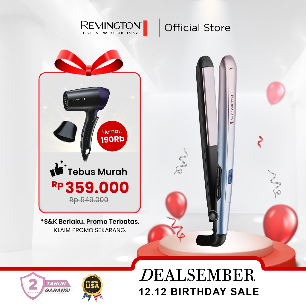 Remington Catokan Pelurus Rambut Mineral Glow S5408