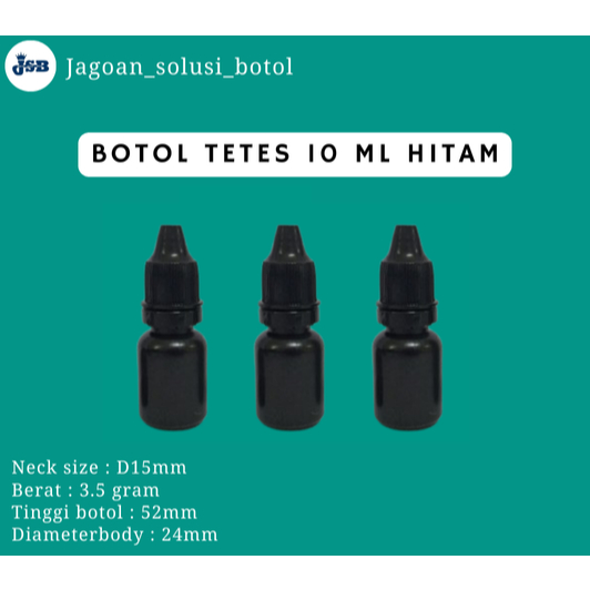 JSB BOTOL TETES 10 ML SEGEL HITAM