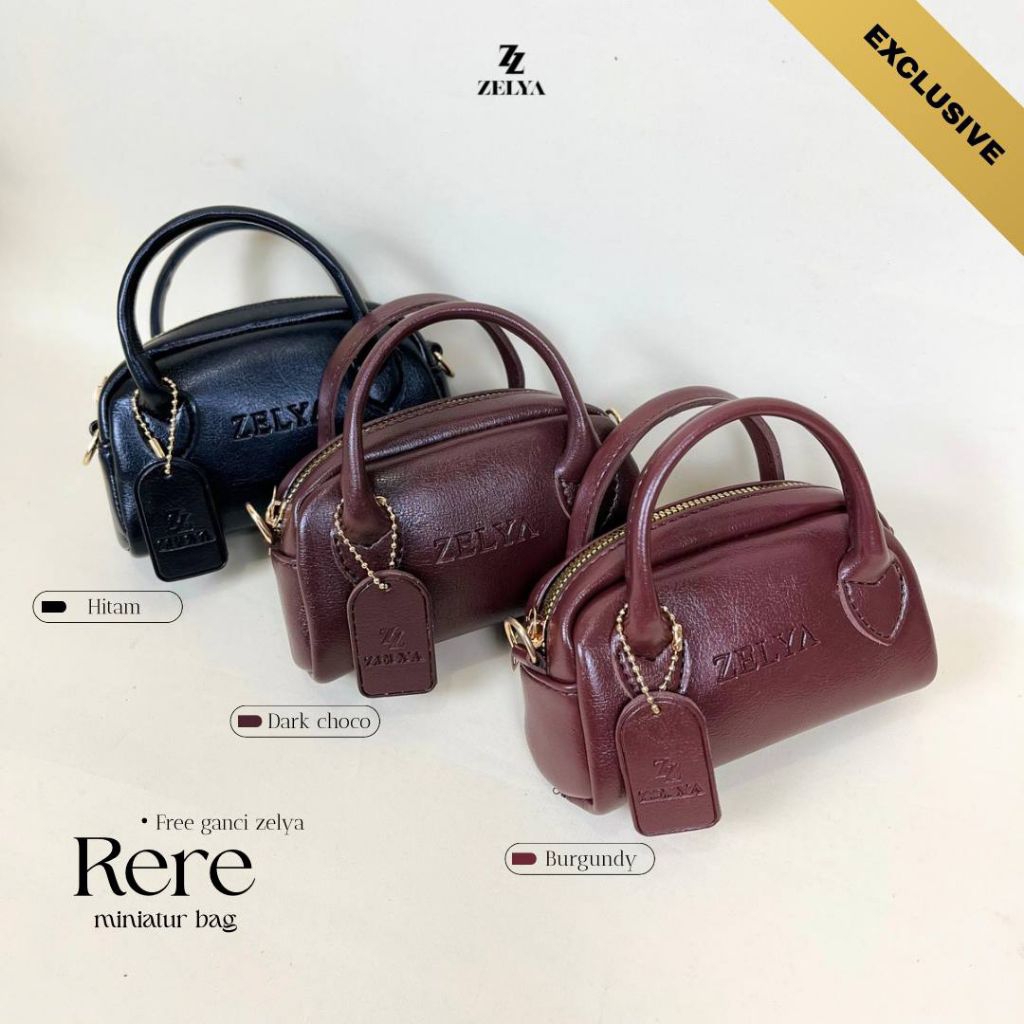 (FREE GANCI) - MINIATUR BAG RERE BY ZELYA - Tas Selempang Mini Unik Kekinian Tas Wanita TIDAK MUAT H