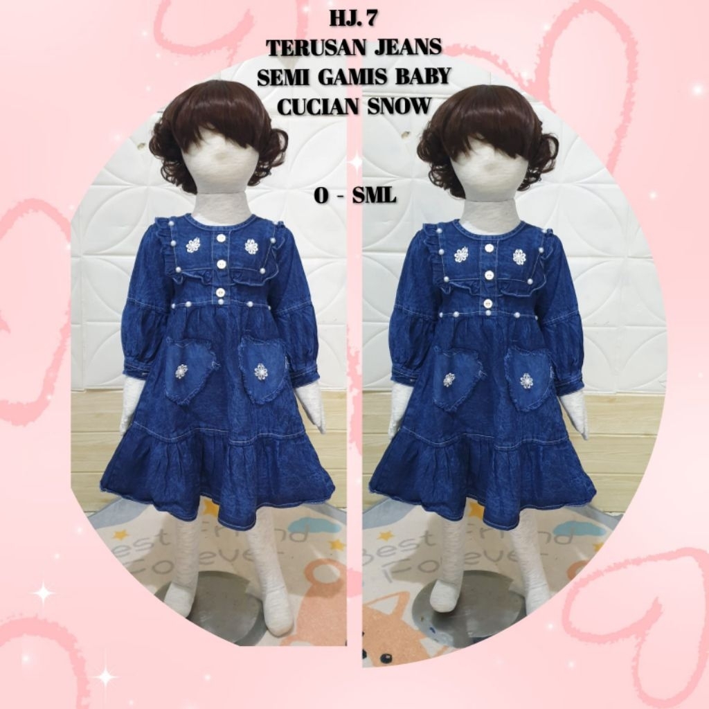 Semi Gamis Jeans Anak Perempuan Usia 11Bln-2,5Thn ( HKT HJ 7/D)