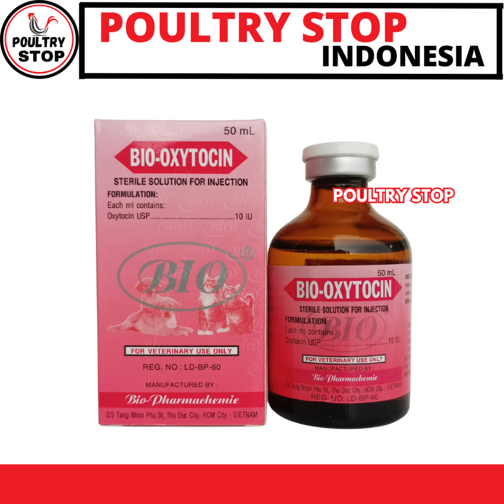 BIO OXYTOCIN 50ml - Hormon Perangsang Kontraksi Uterus dan Kelenjar Susu Hewan - Like Intracin