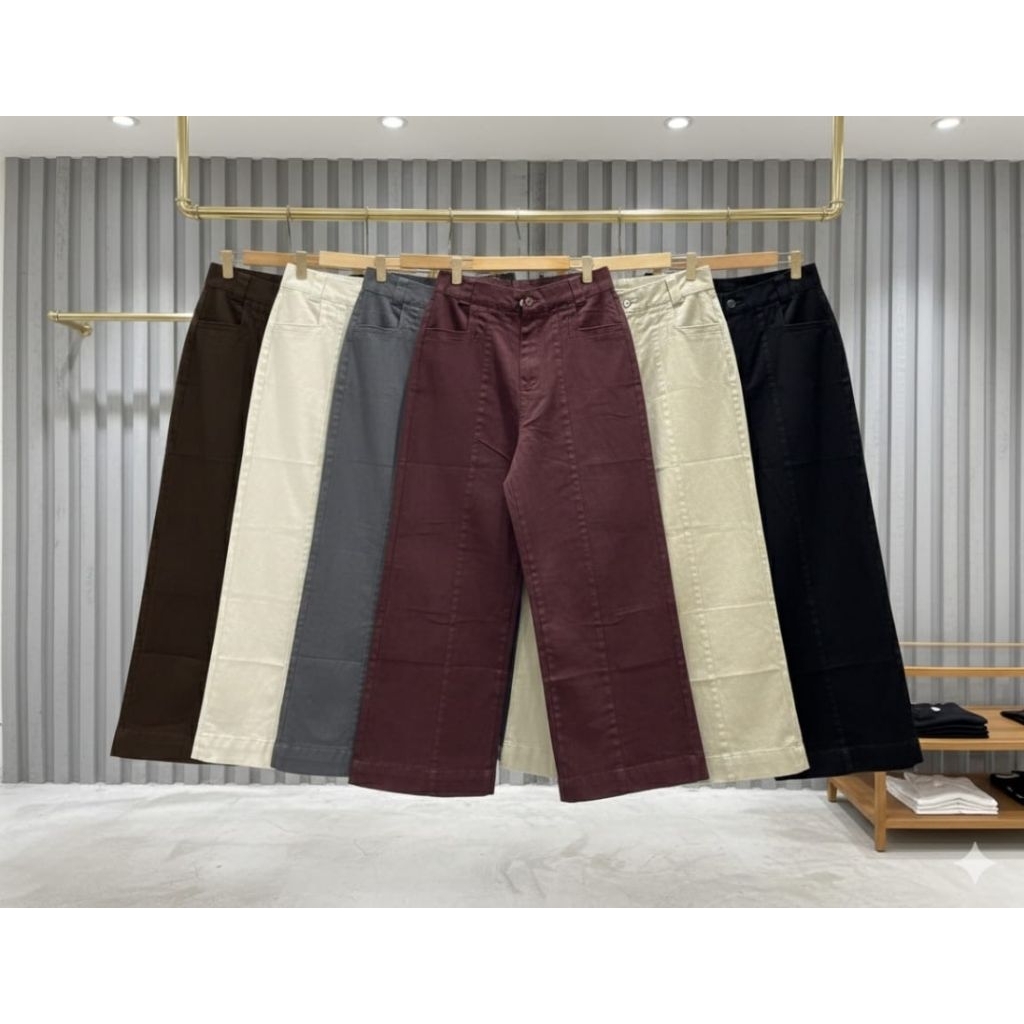 Baggy Pant/Kulot JINLING / GIVOS Celana Panjang Wanita Soft jeans Super Stretch  Celana Wanita Impor