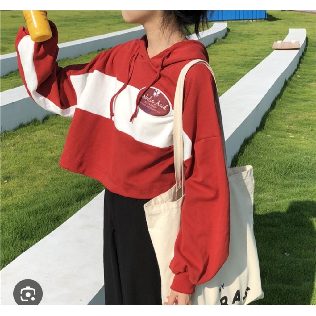 Preloved Hoodie Crop Wanita