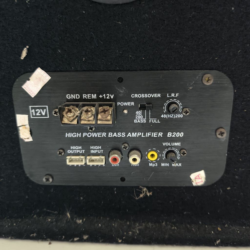 Subwoofer mobil aktif Fabulous high power bass amplifier B200,12 inch