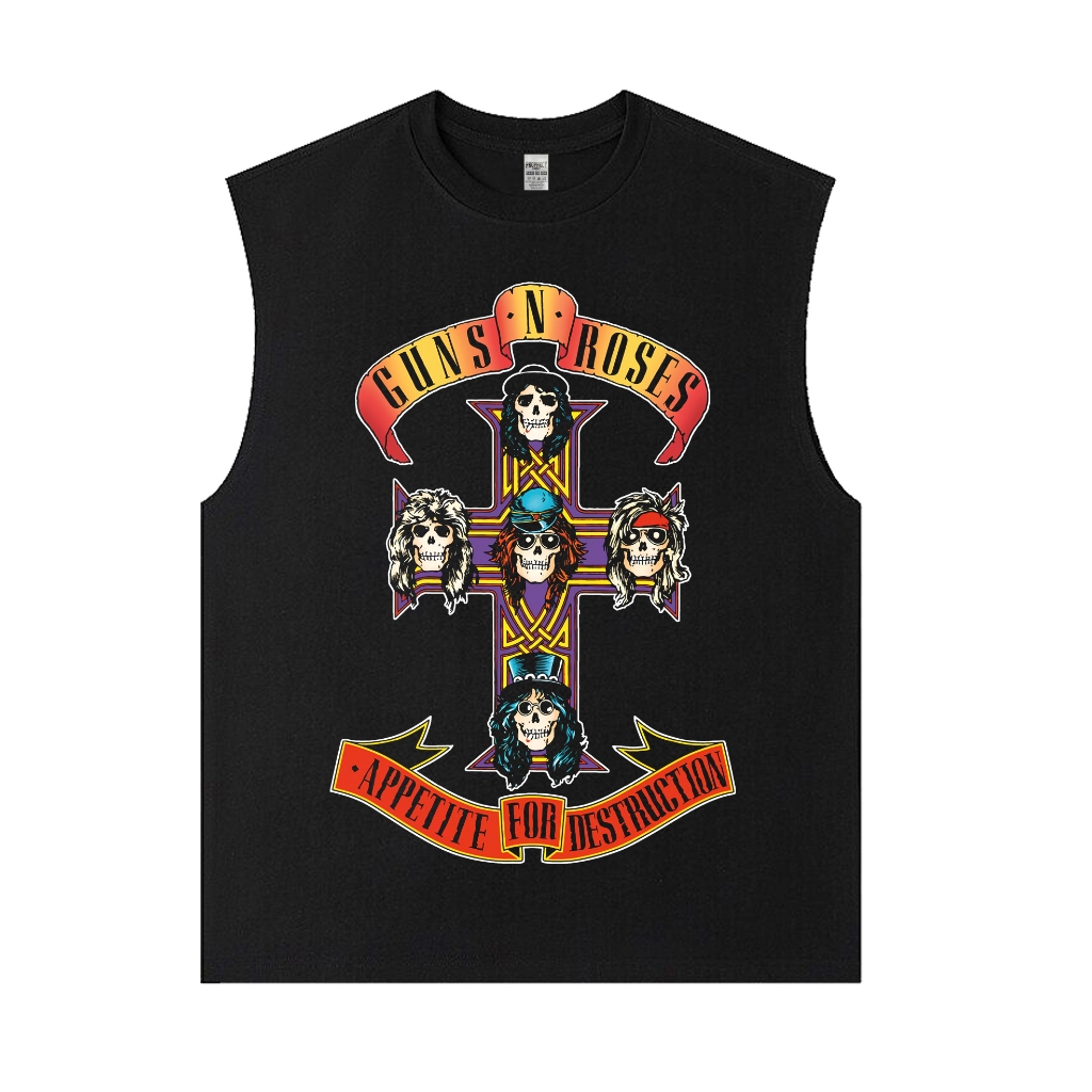 KAOS TANKTOP 24S / SINGLET / KAOS LEKBONG BAND GUNS N ROSES - DESTRUCTION / TANKTOP / LEKBONG